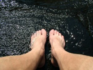feet in water