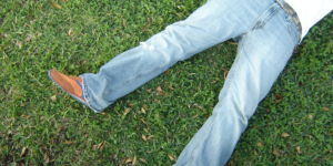 jeans in the grass